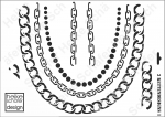 Schablone-Stencil A3 220-0891 Kettendesign 1